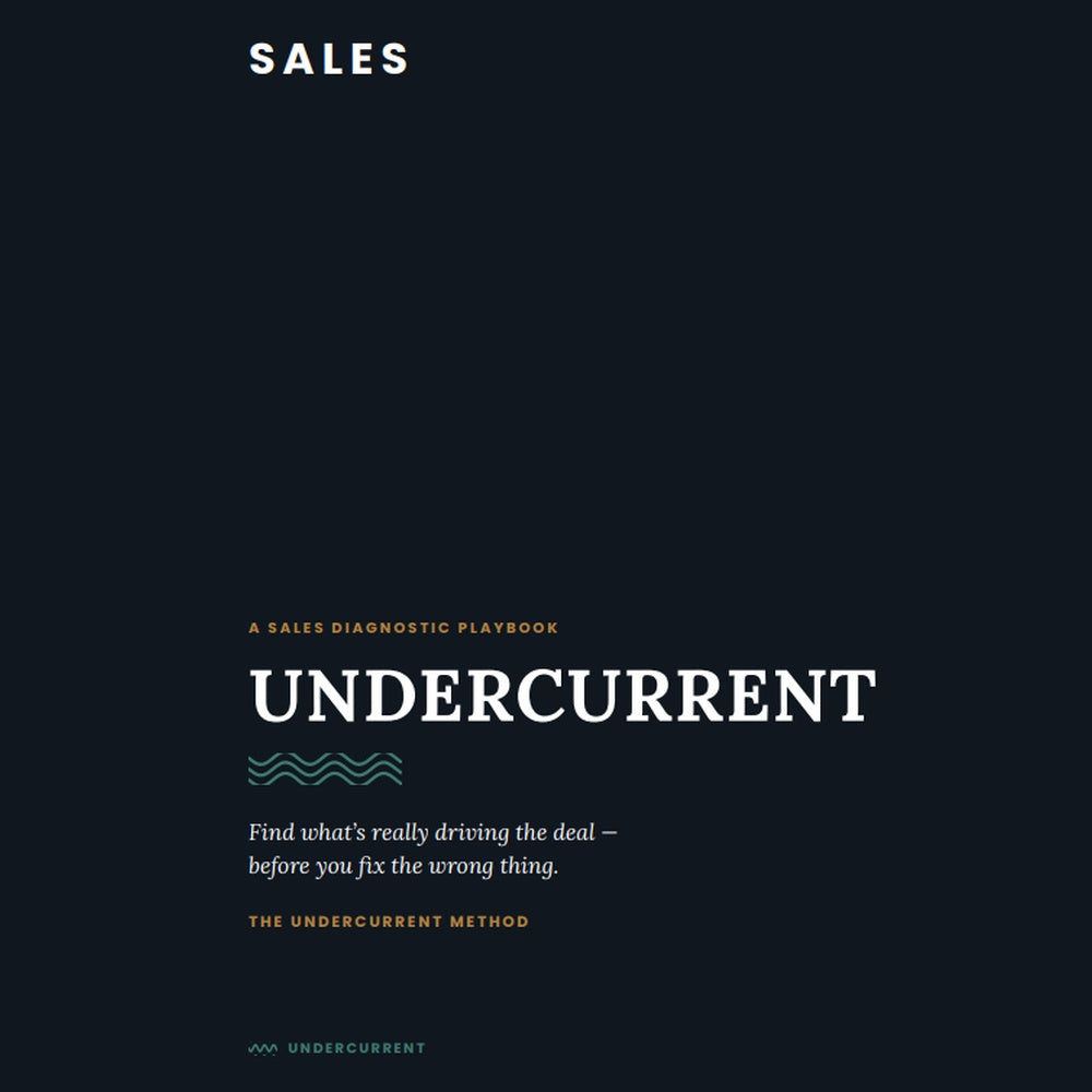 The Undercurrent Method: Sales Diagnostic Playbook